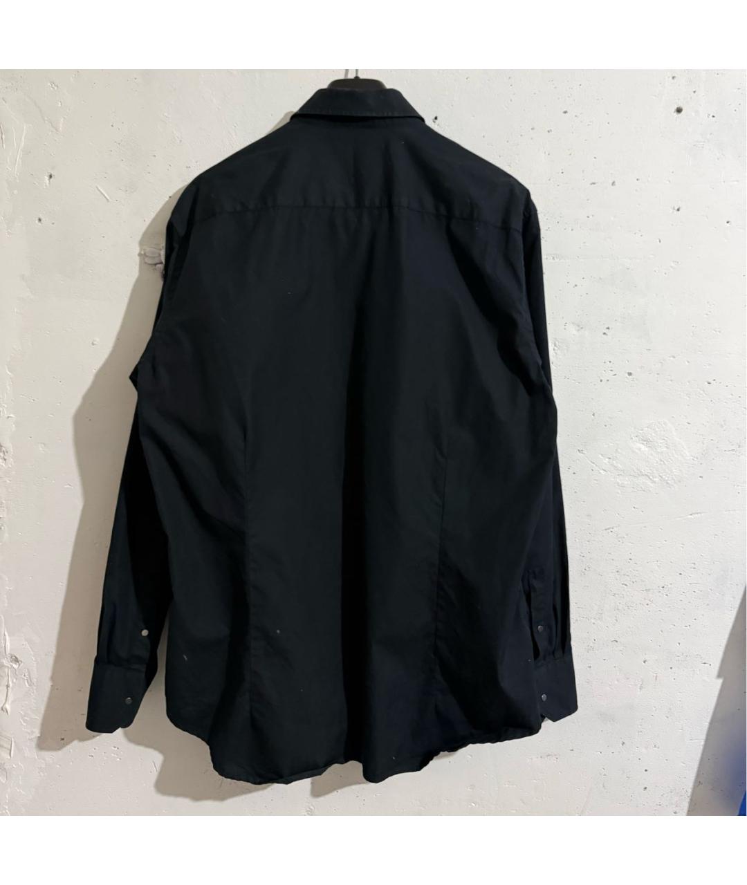 THIERRY MUGLER VINTAGE Черная хлопковая классическая рубашка, фото 2