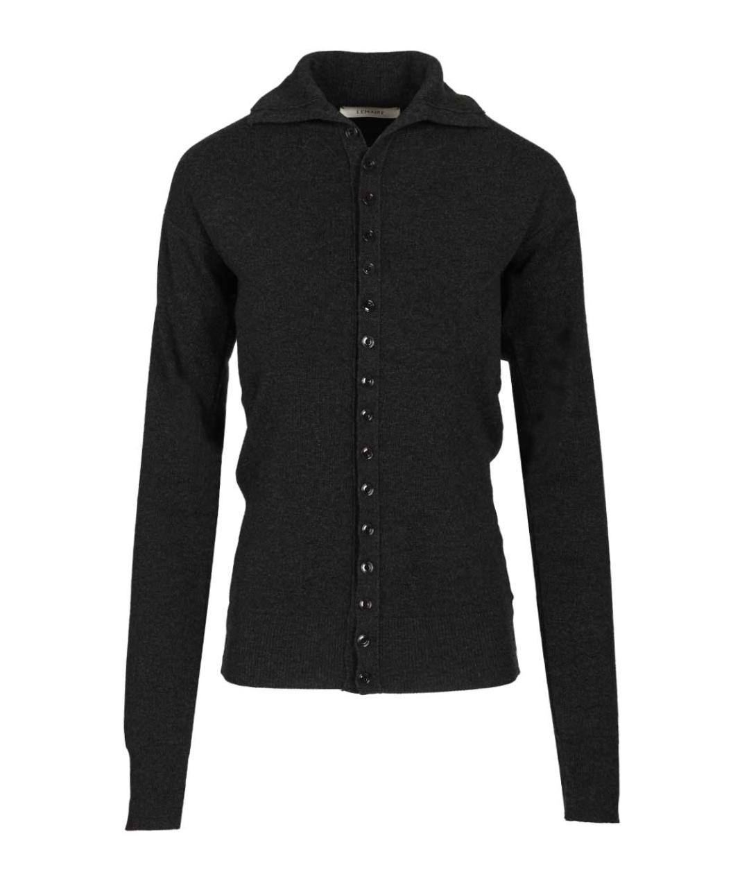 LEMAIRE Антрацитовый шерстяной кардиган, фото 1