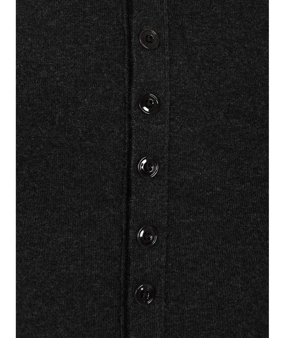 LEMAIRE Антрацитовый шерстяной кардиган, фото 5