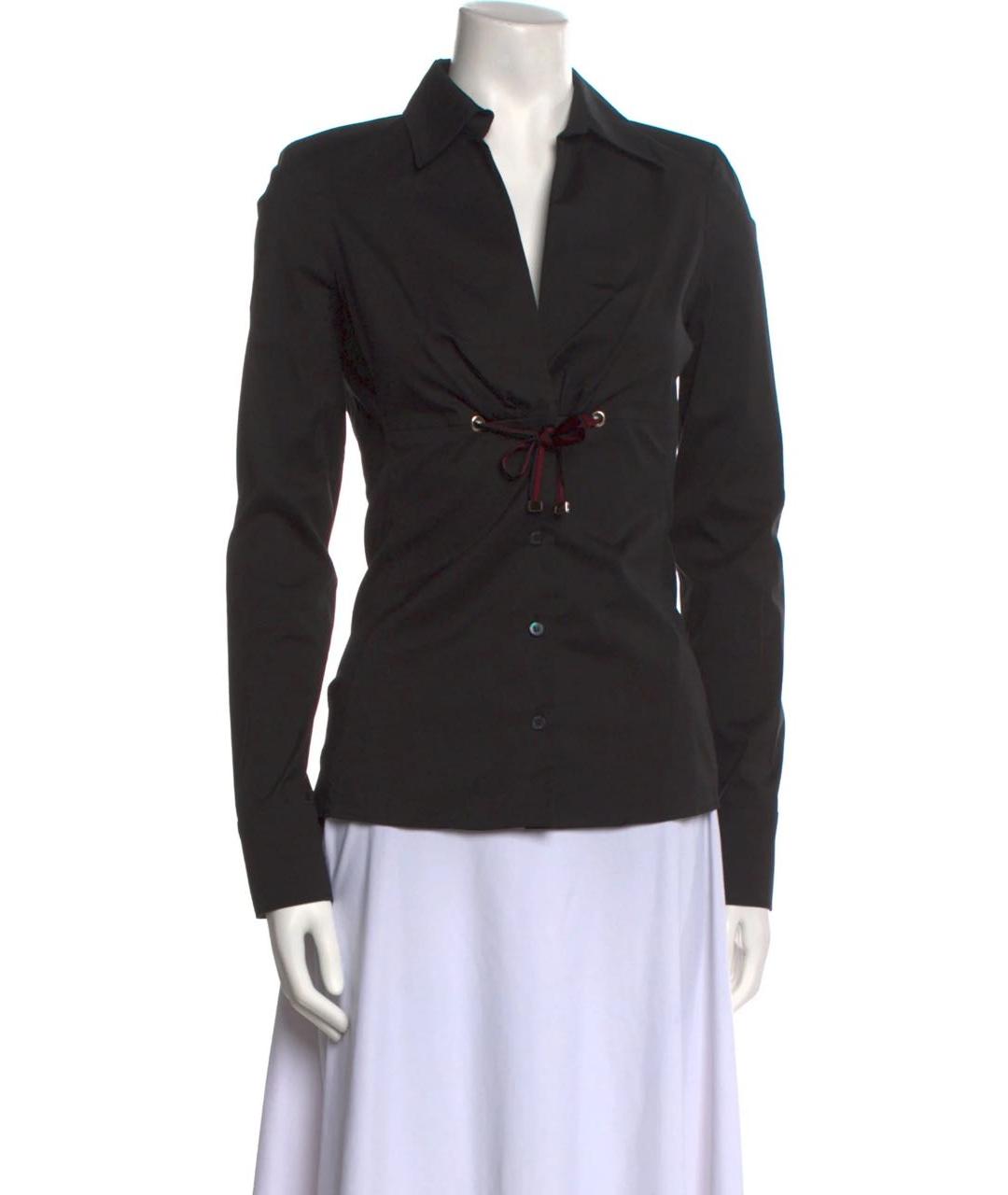 GUCCI Черная хлопко-эластановая рубашка, фото 2