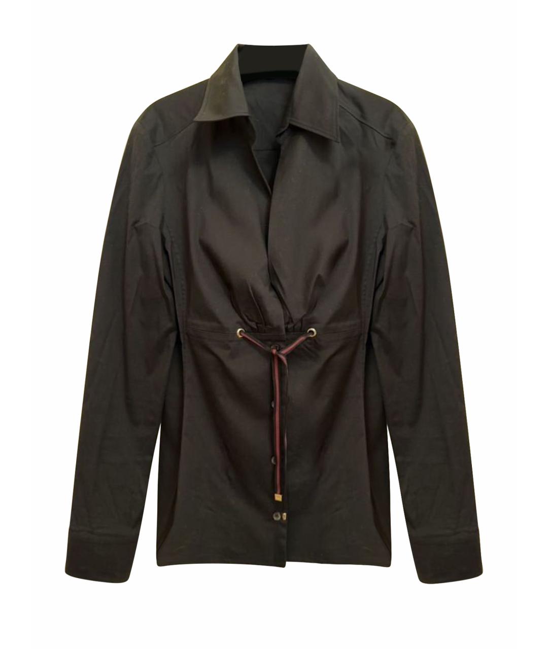 GUCCI Черная хлопко-эластановая рубашка, фото 1