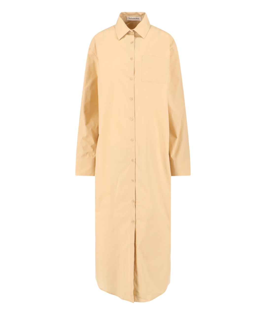 THE FRANKIE SHOP Бежевое хлопковое повседневное платье, фото 1