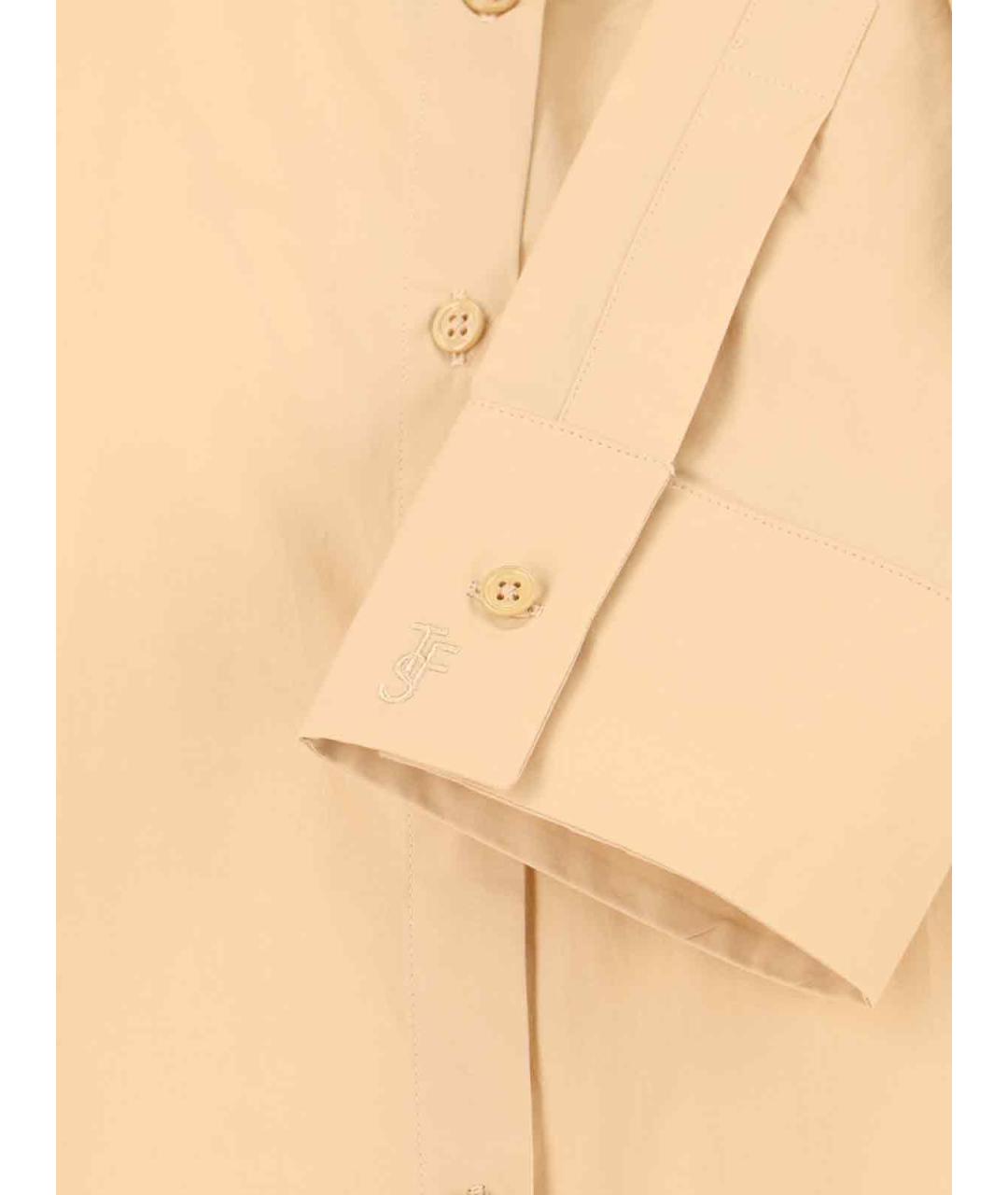 THE FRANKIE SHOP Бежевое хлопковое повседневное платье, фото 3