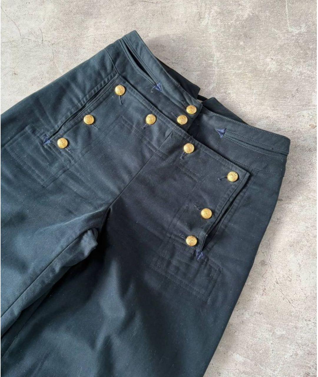 ALEXANDER MCQUEEN Хаки хлопковые прямые брюки, фото 3