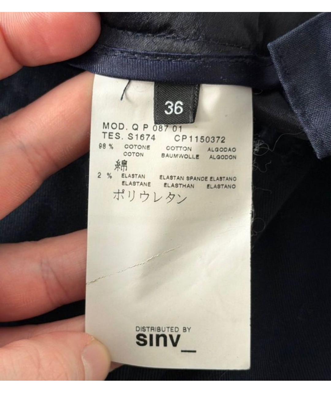 ALEXANDER MCQUEEN Хаки хлопковые прямые брюки, фото 8