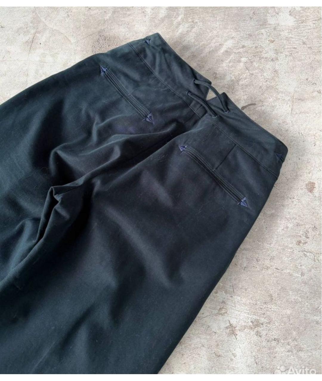 ALEXANDER MCQUEEN Хаки хлопковые прямые брюки, фото 2