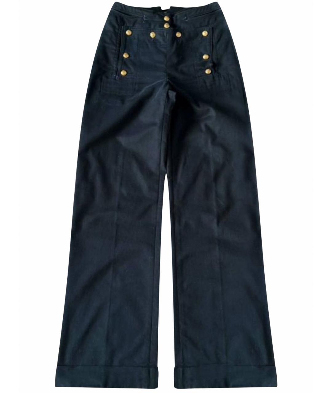 ALEXANDER MCQUEEN Хаки хлопковые прямые брюки, фото 1