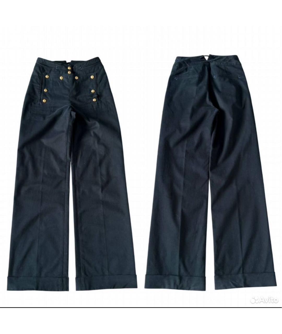 ALEXANDER MCQUEEN Хаки хлопковые прямые брюки, фото 9