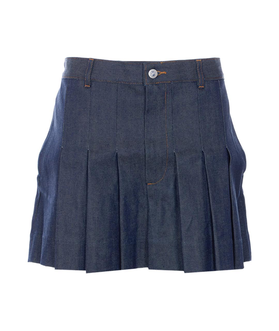 A.P.C. Синяя хлопковая юбка мини, фото 1