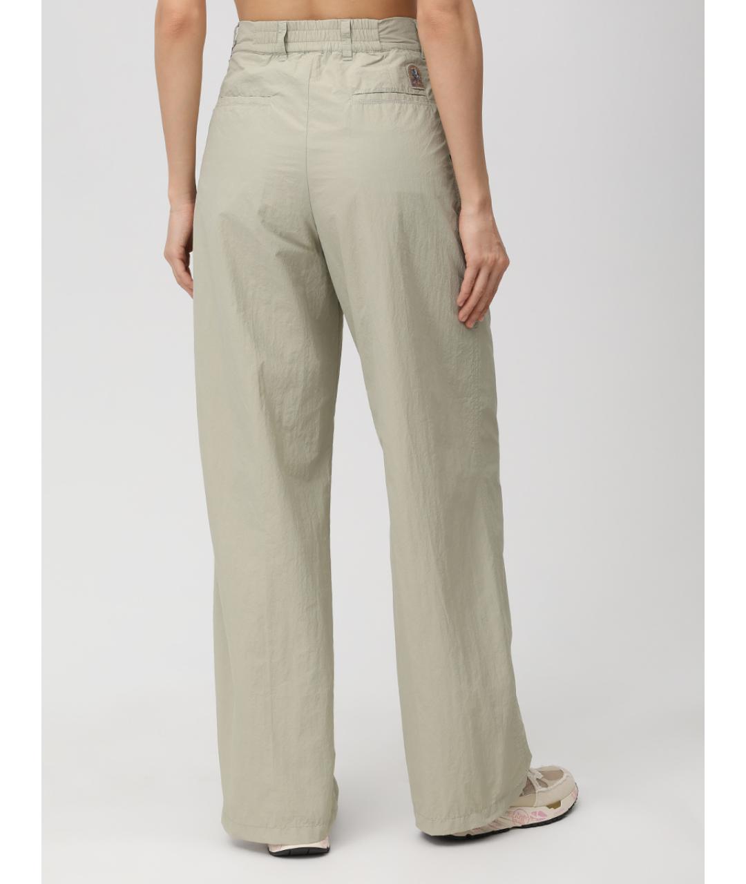 PARAJUMPERS Зеленые полиамидовые прямые брюки, фото 3