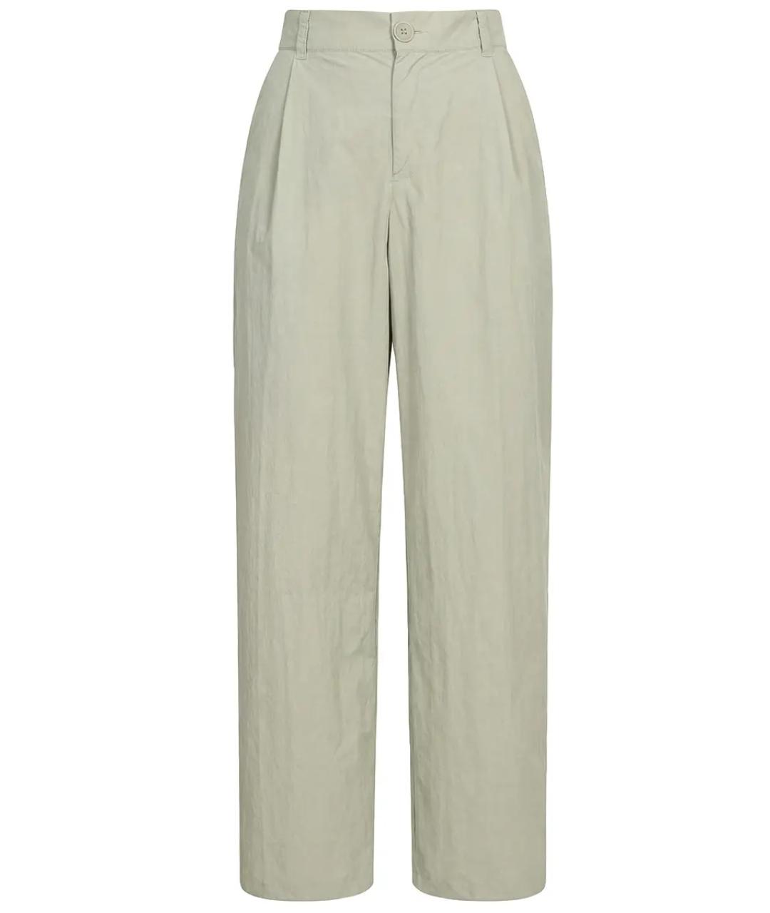 PARAJUMPERS Зеленые полиамидовые прямые брюки, фото 1