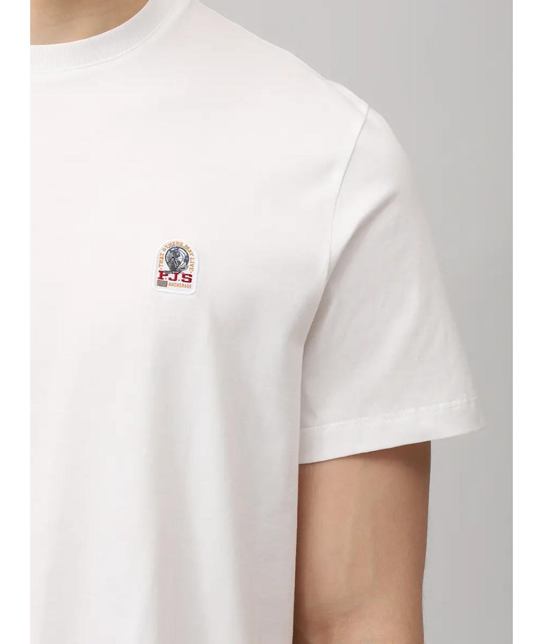 PARAJUMPERS Белая хлопковая футболка, фото 5
