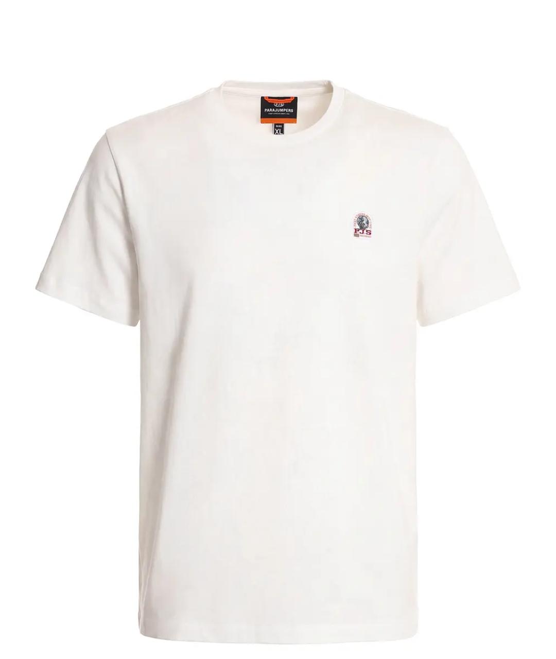 PARAJUMPERS Белая хлопковая футболка, фото 1