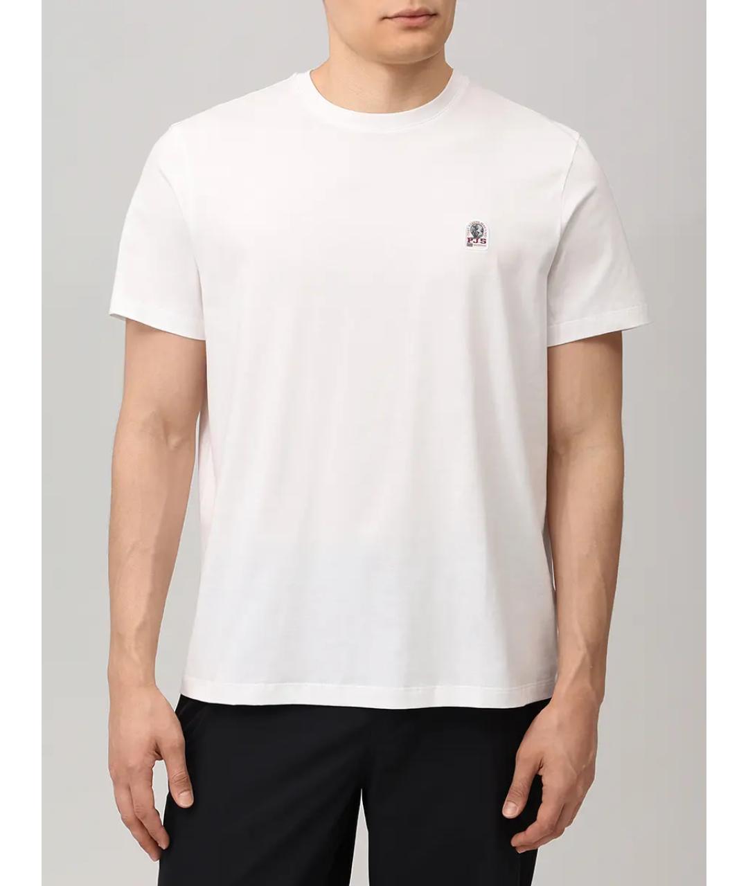 PARAJUMPERS Белая хлопковая футболка, фото 4
