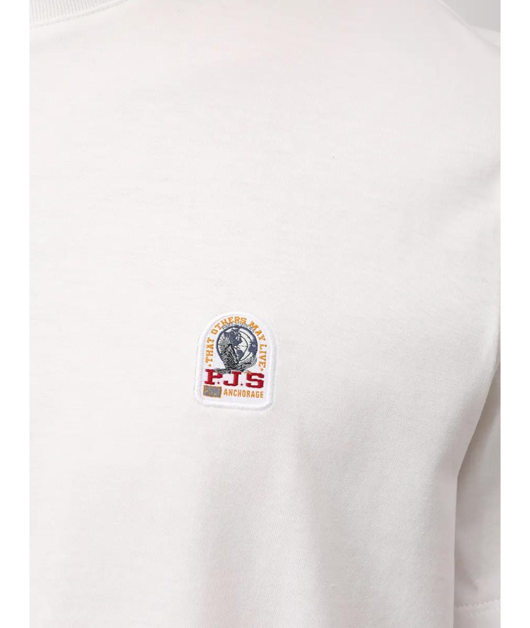 PARAJUMPERS Белая хлопковая футболка, фото 6