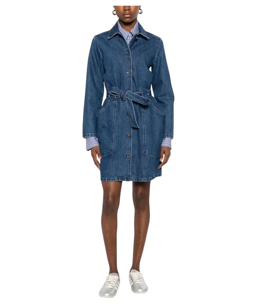 A.P.C. Синее хлопковое платье, фото 2