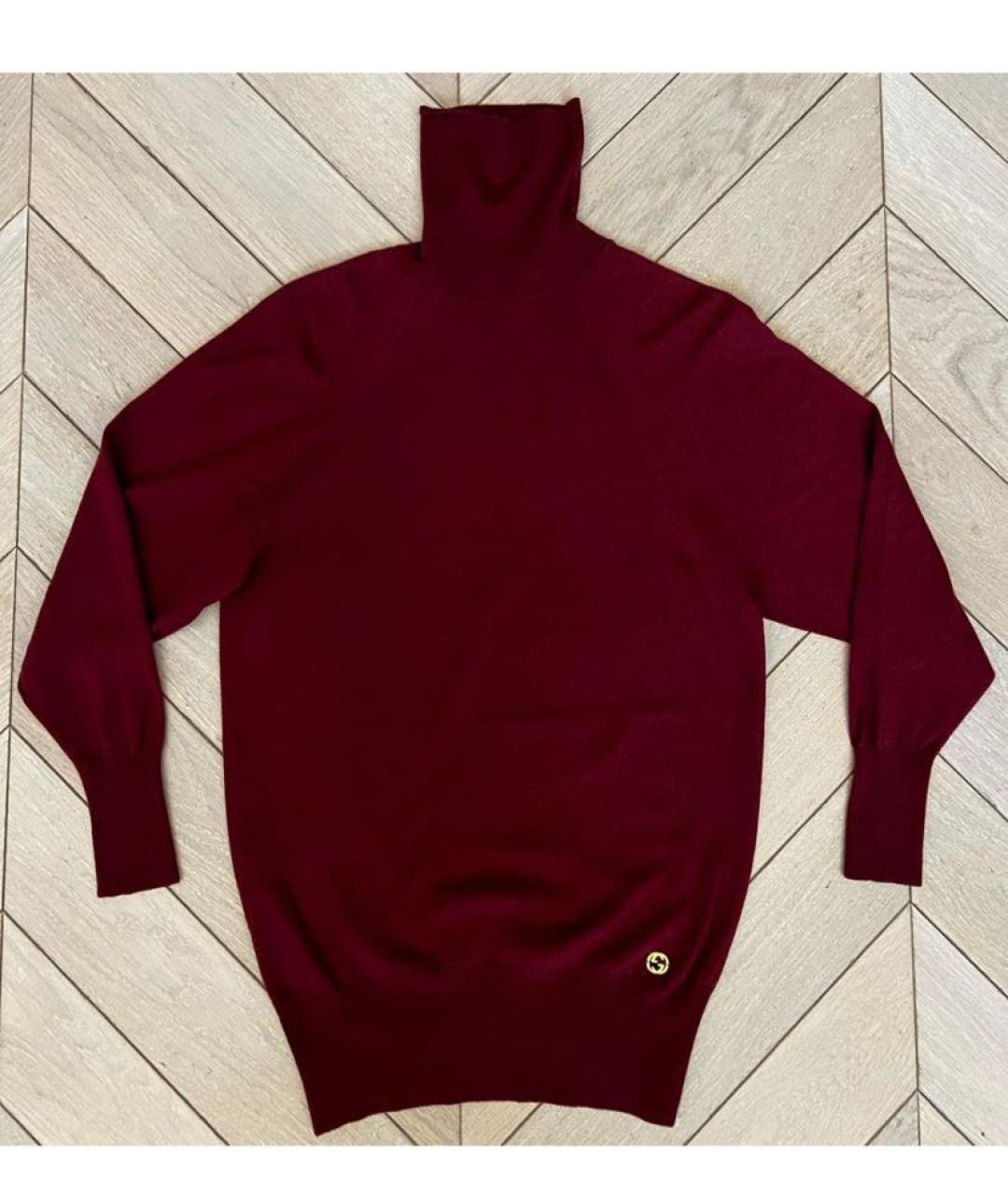 GUCCI Бордовая шерстяная водолазка, фото 6