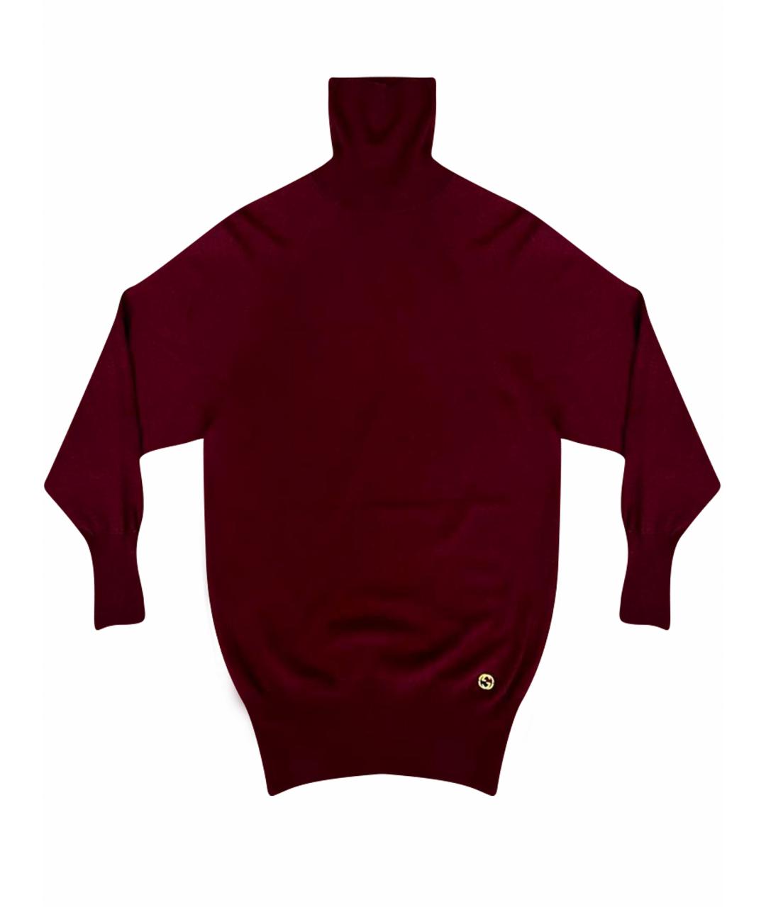 GUCCI Бордовая шерстяная водолазка, фото 1