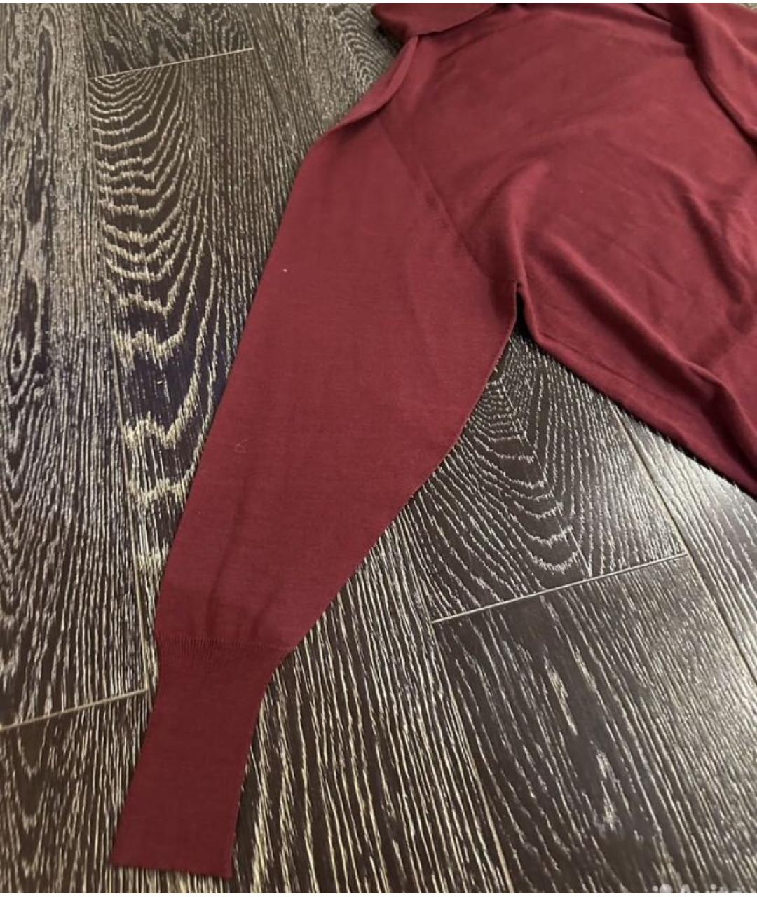 GUCCI Бордовая шерстяная водолазка, фото 5