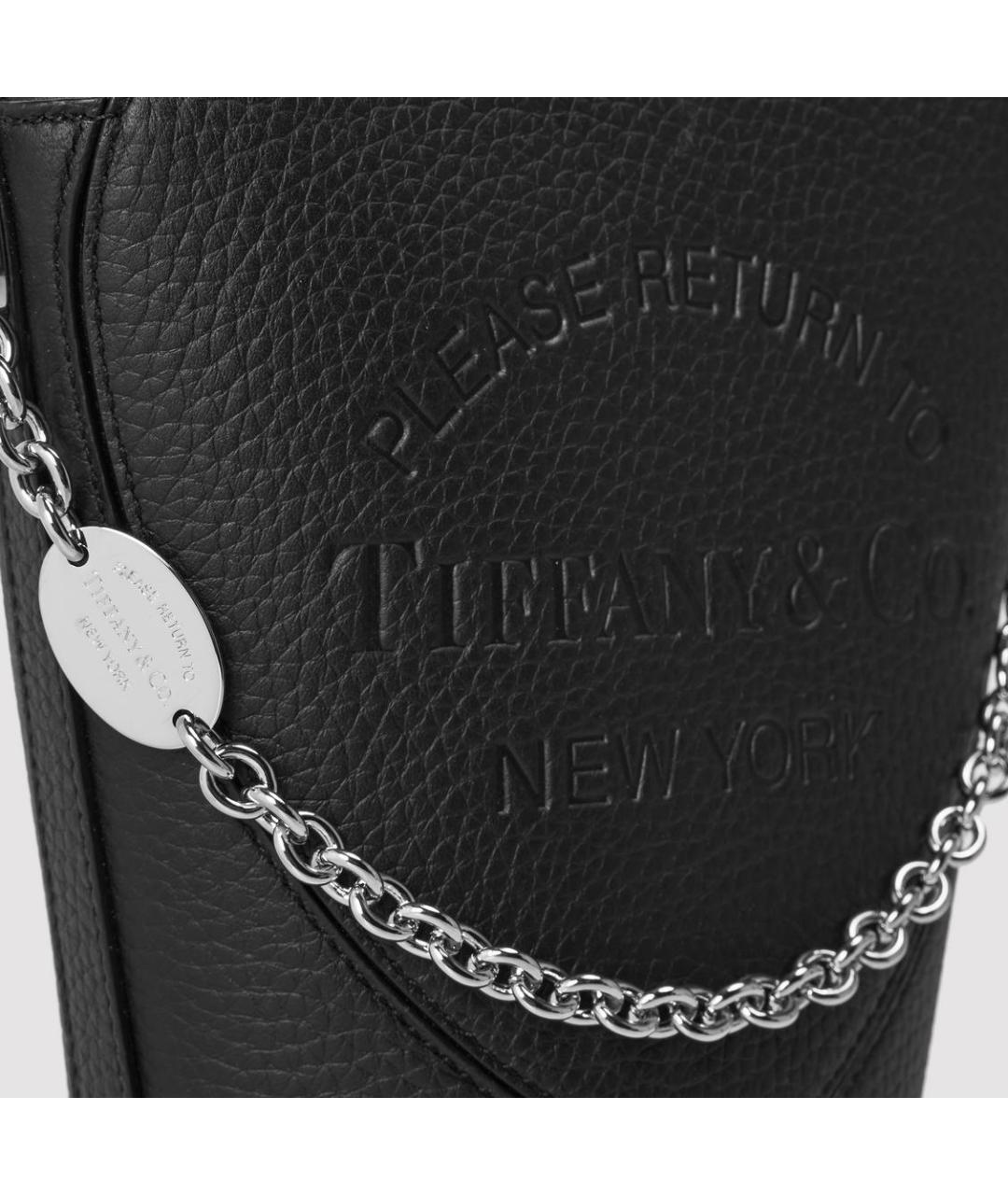 TIFFANY&CO Черная кожаная сумка через плечо, фото 5