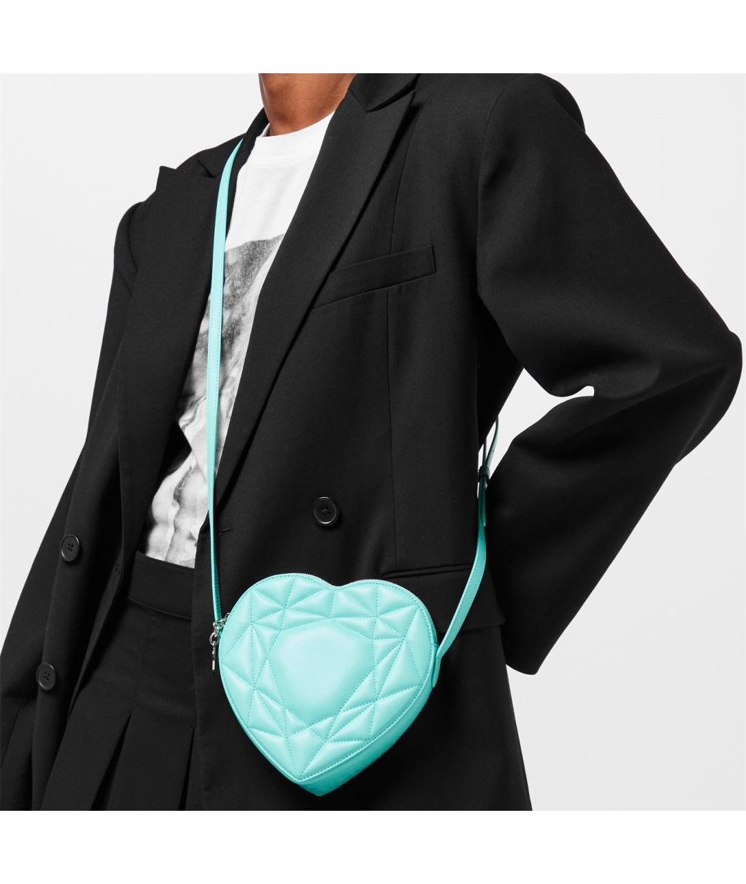 TIFFANY&CO Бирюзовая кожаная сумка через плечо, фото 2