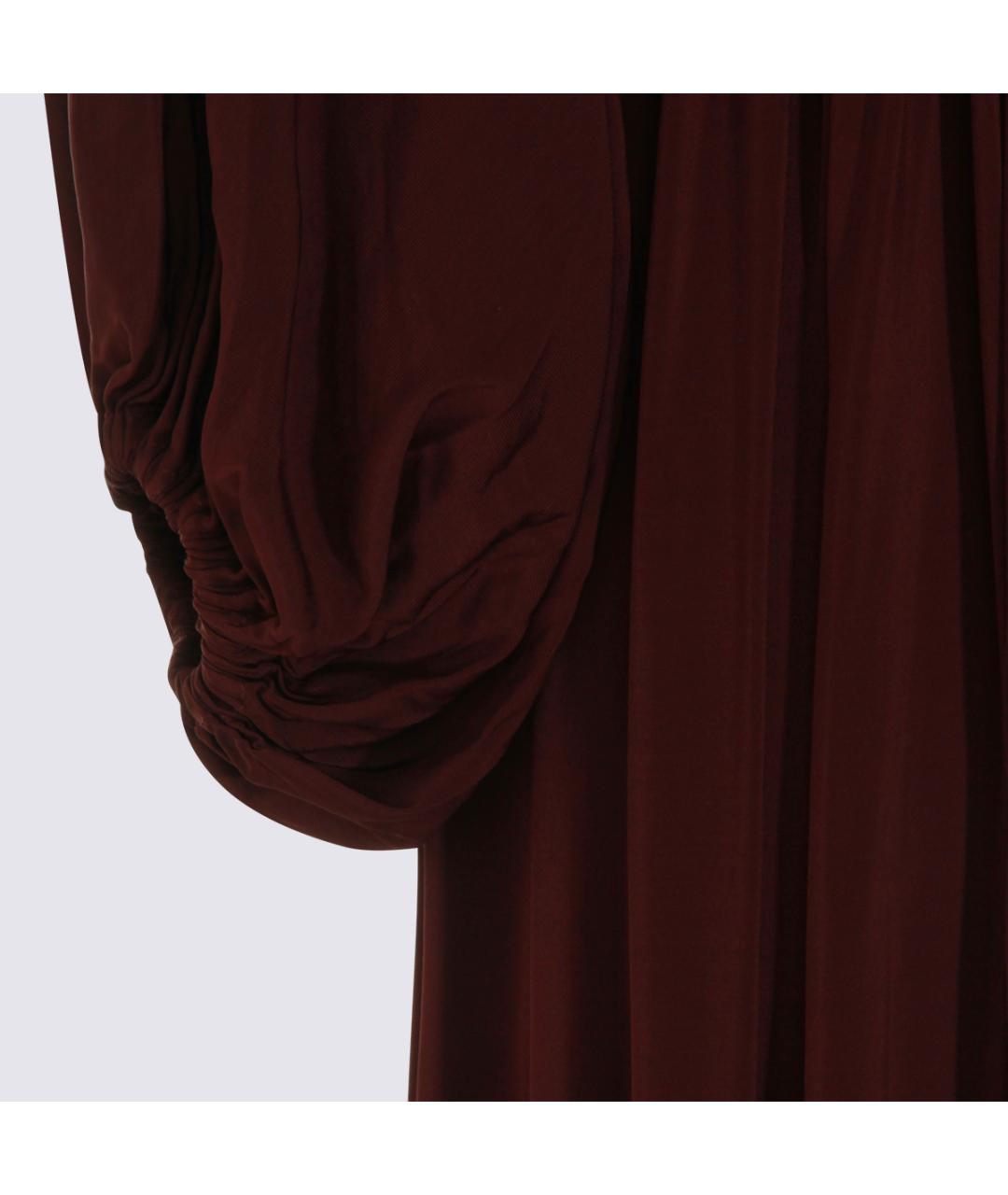 ZIMMERMANN Бордовое вискозное платье, фото 3