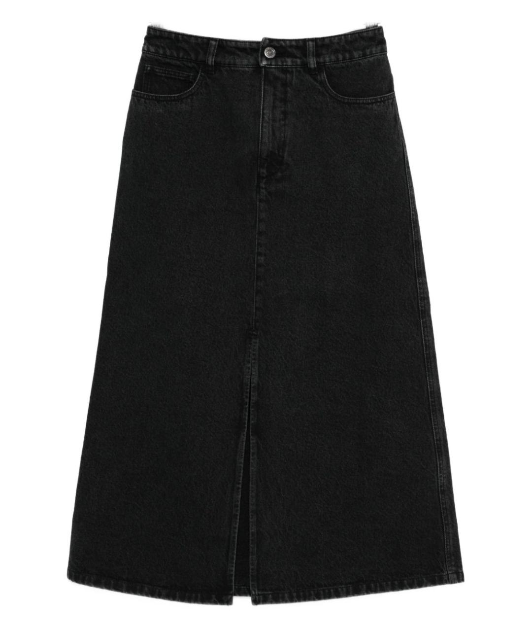 A.P.C. Черная хлопковая юбка миди, фото 1