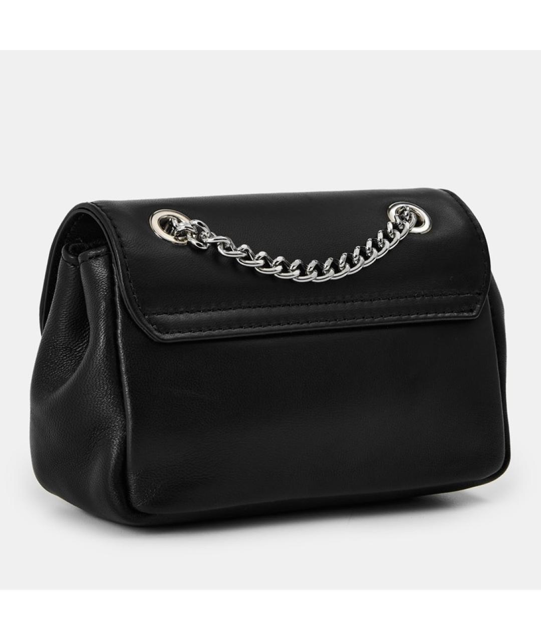 VIVIENNE WESTWOOD Черная кожаная сумка через плечо, фото 2