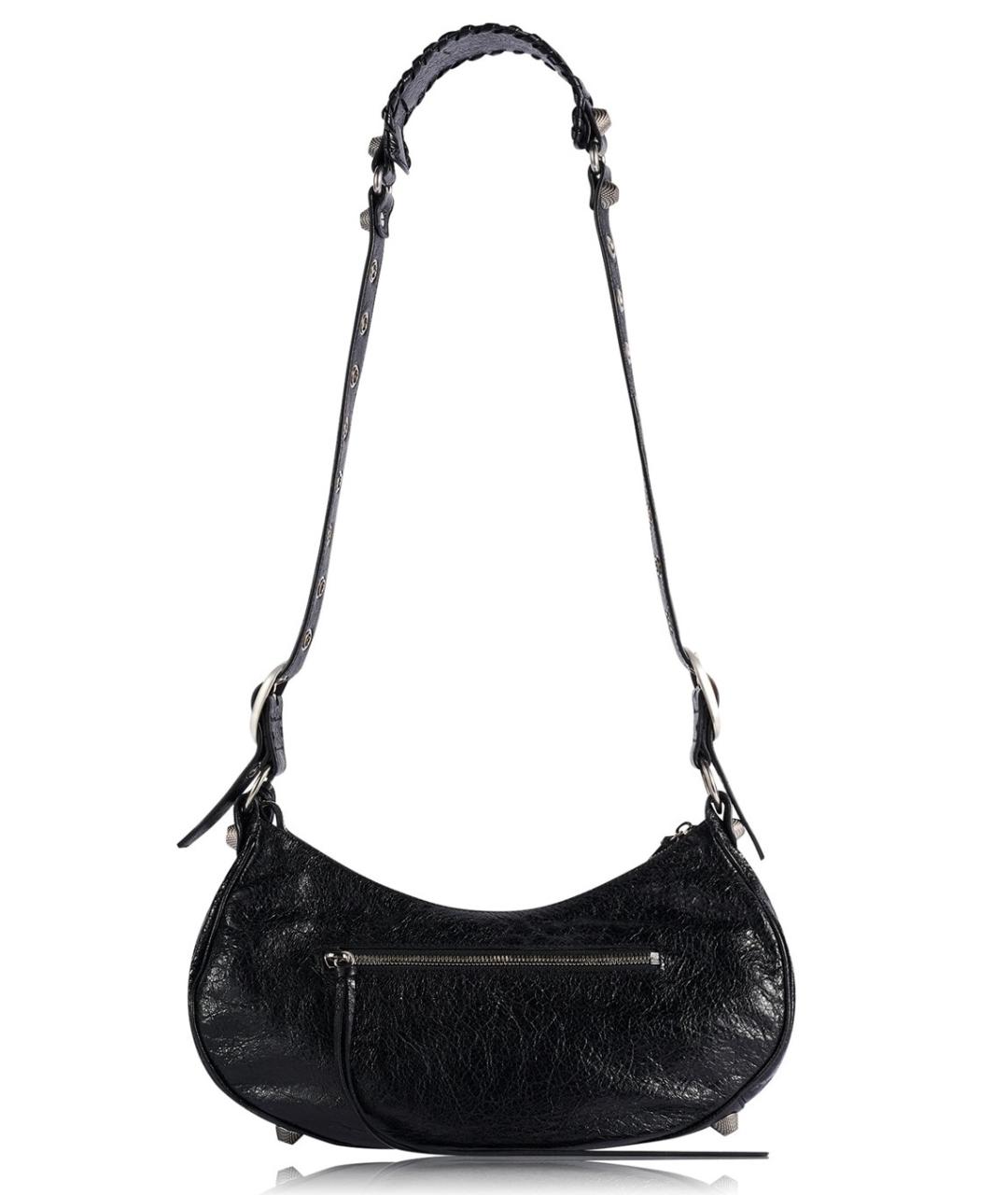 BALENCIAGA Черная кожаная сумка с короткими ручками, фото 5