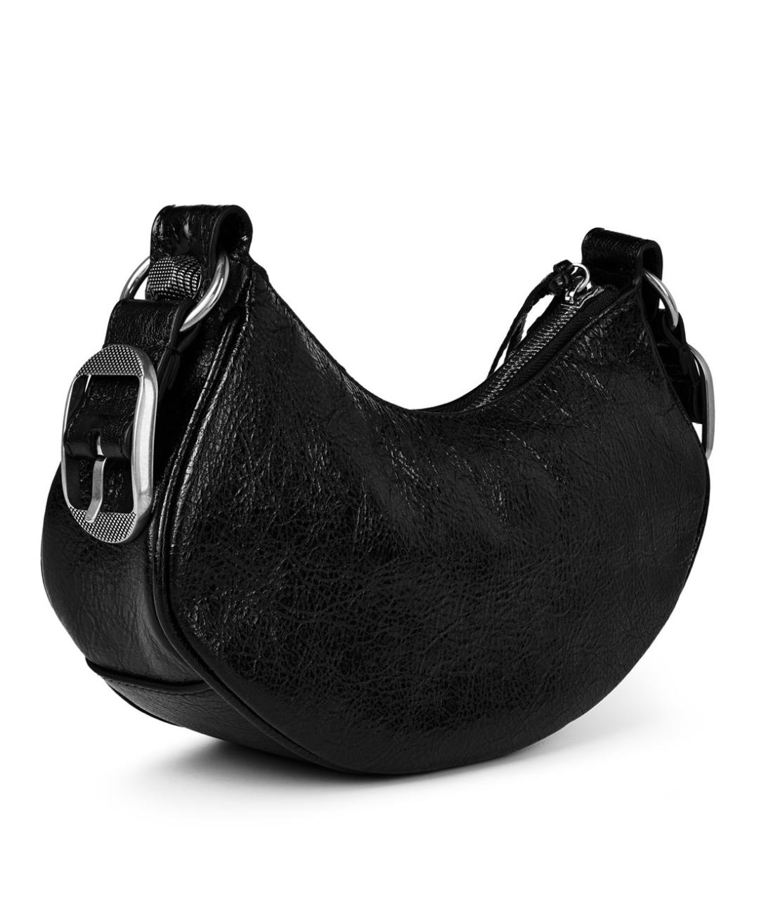 BALENCIAGA Черная кожаная сумка с короткими ручками, фото 2