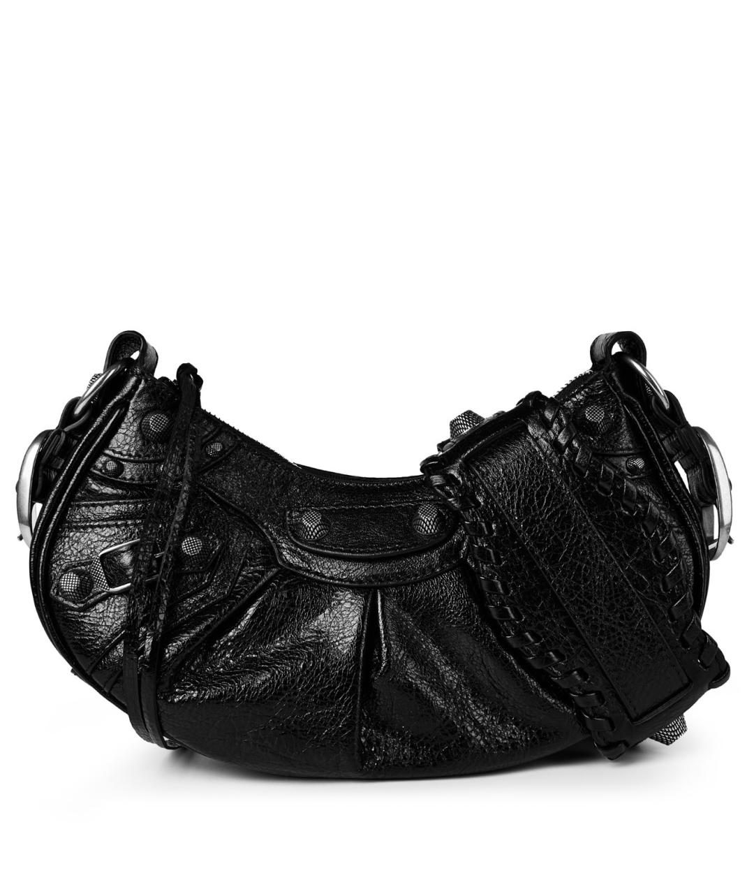 BALENCIAGA Черная кожаная сумка с короткими ручками, фото 8