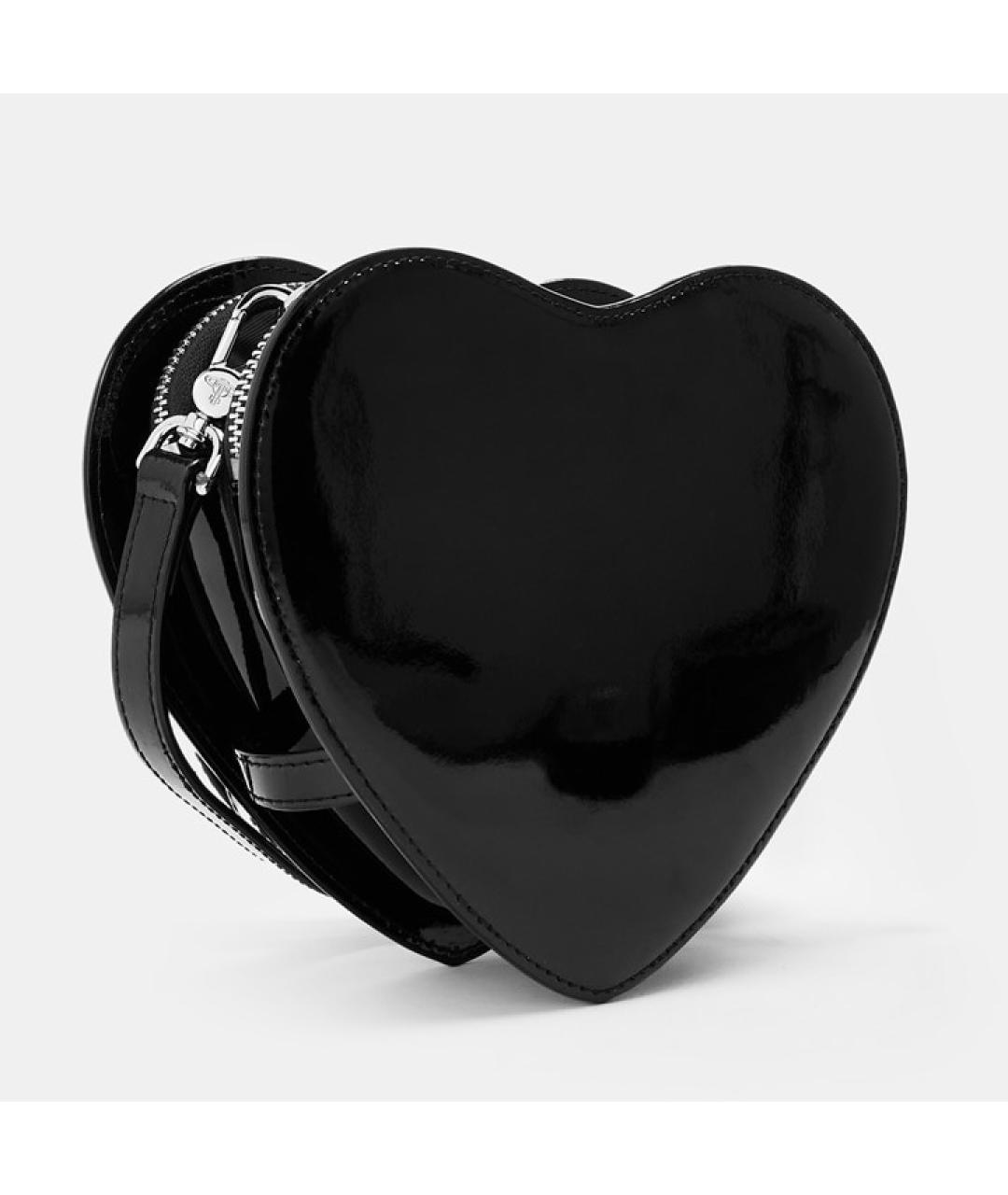 VIVIENNE WESTWOOD Черная сумка через плечо из лакированной кожи, фото 2