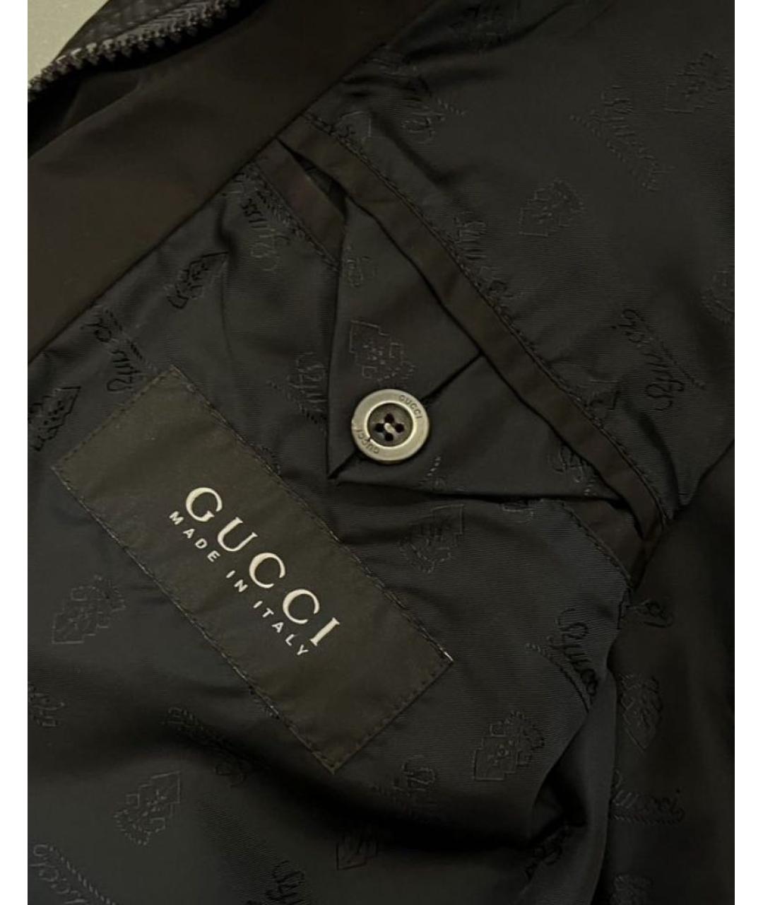 GUCCI Черная полиэстеровая куртка, фото 5