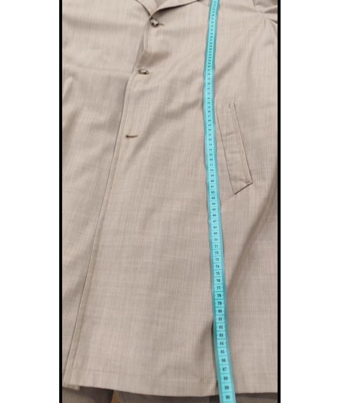 PRADA Бежевый шерстяной тренч / плащ, фото 5