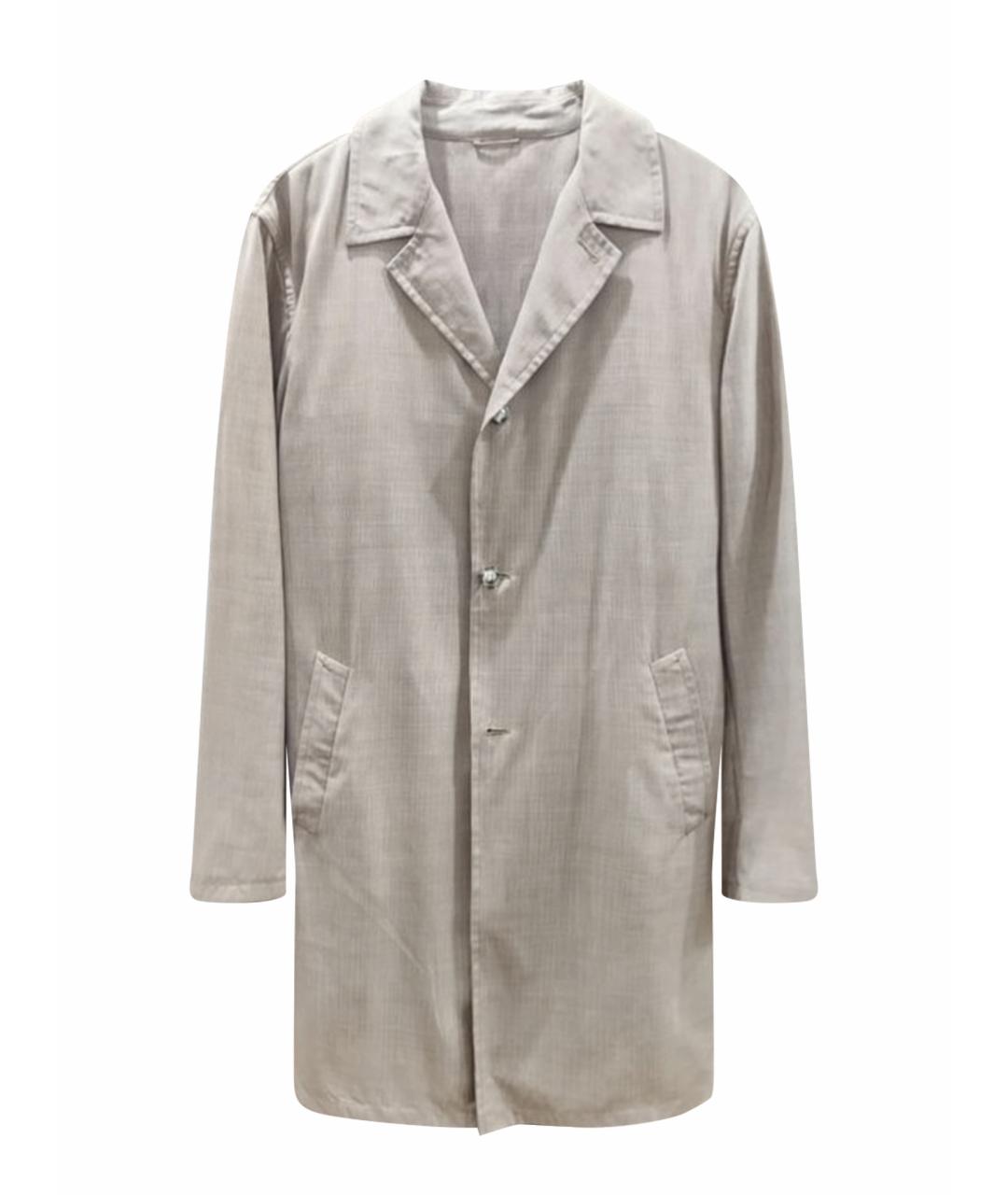 PRADA Бежевый шерстяной тренч / плащ, фото 1