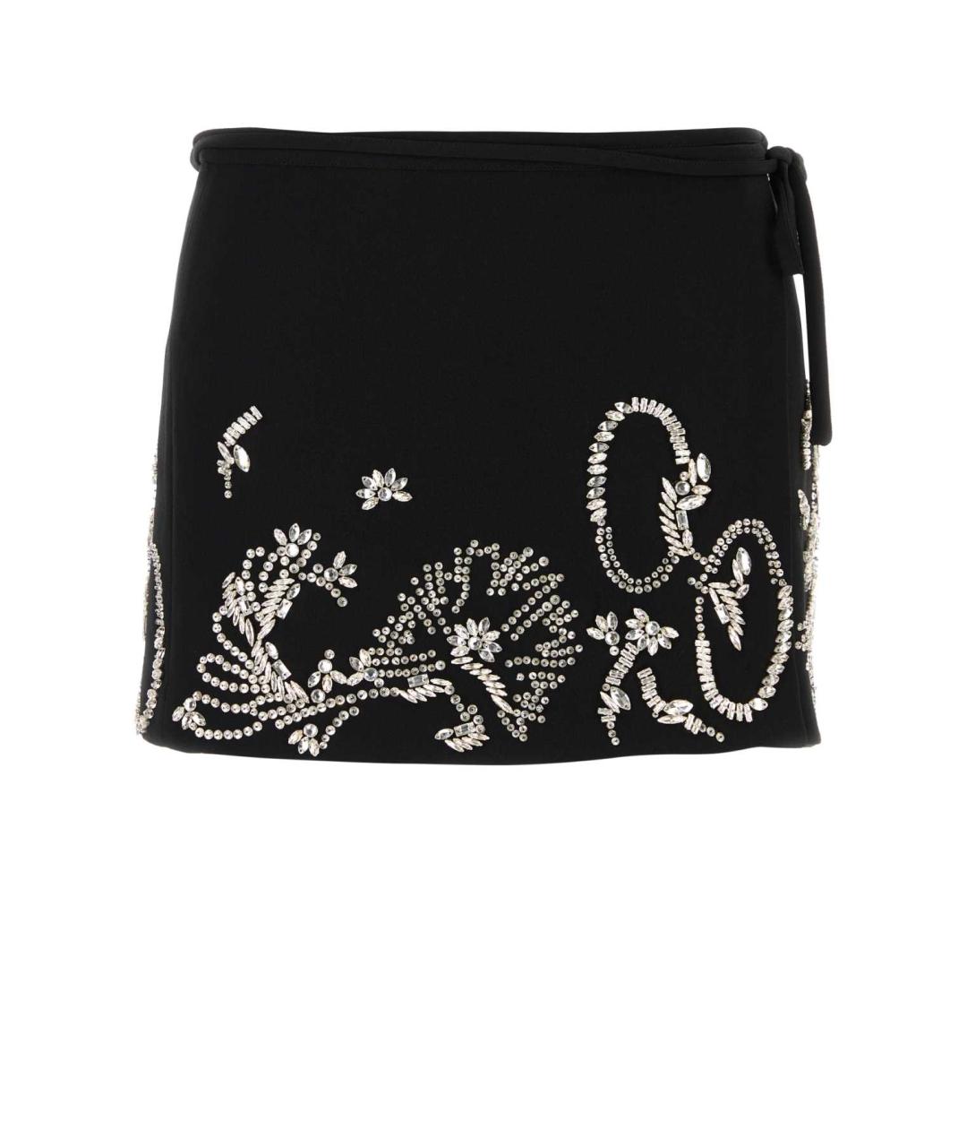 DRIES VAN NOTEN Черная полиэстеровая юбка миди, фото 1