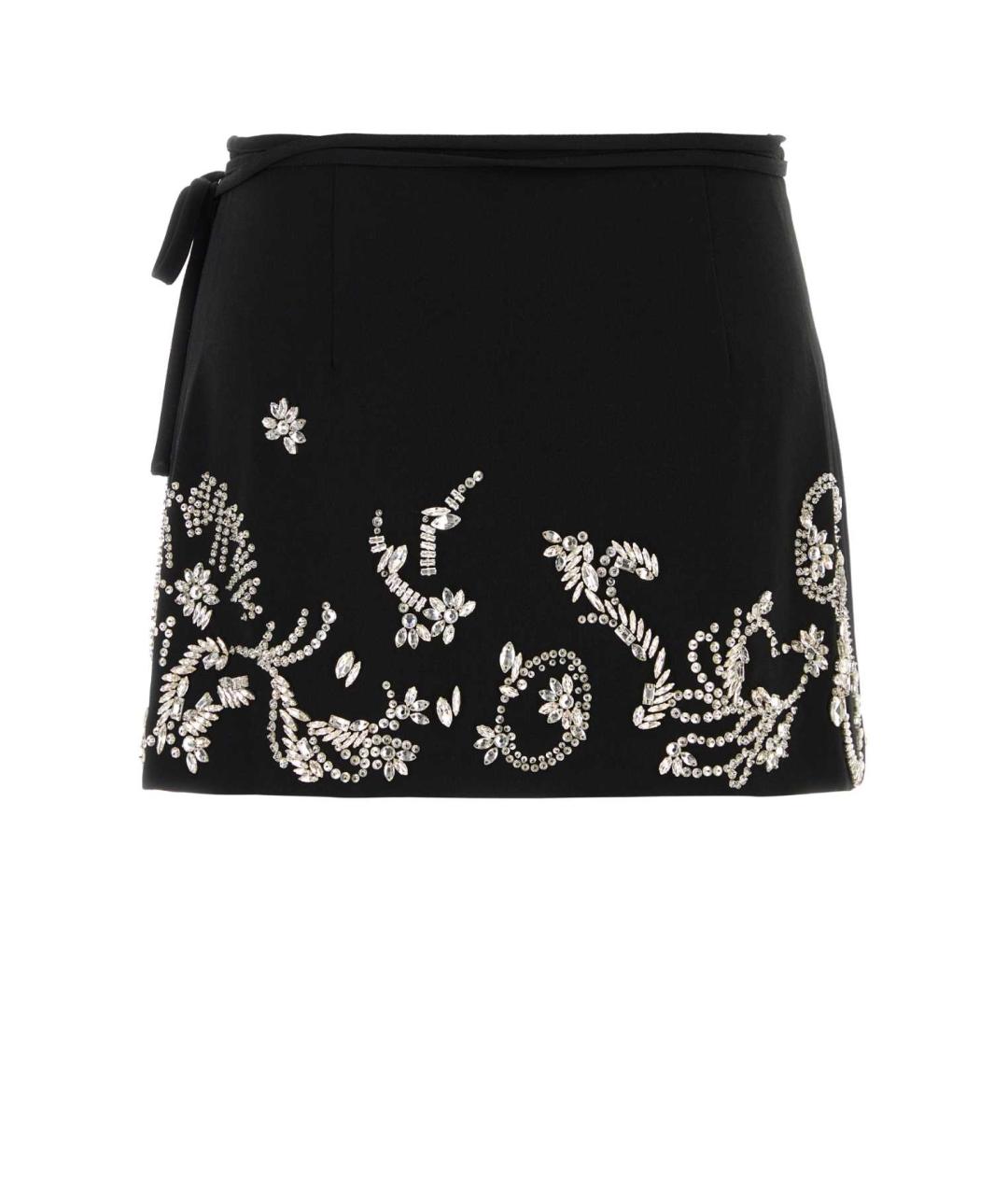 DRIES VAN NOTEN Черная полиэстеровая юбка миди, фото 2