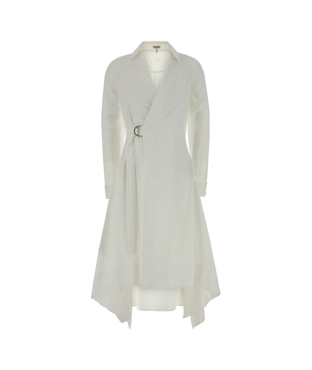 LOEWE Белое хлопковое повседневное платье, фото 1