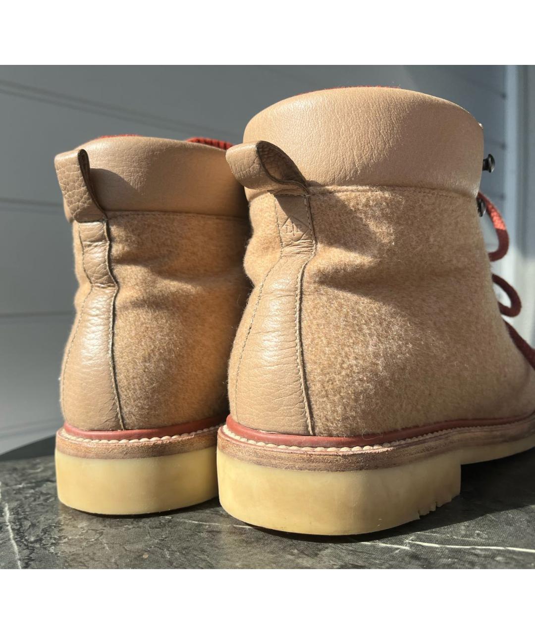 LORO PIANA Бежевые ботинки, фото 8