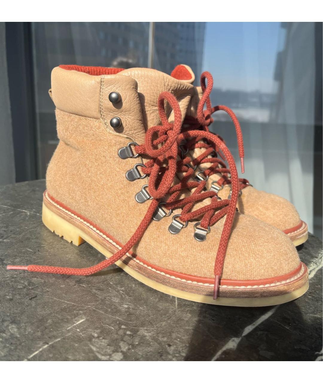 LORO PIANA Бежевые ботинки, фото 7