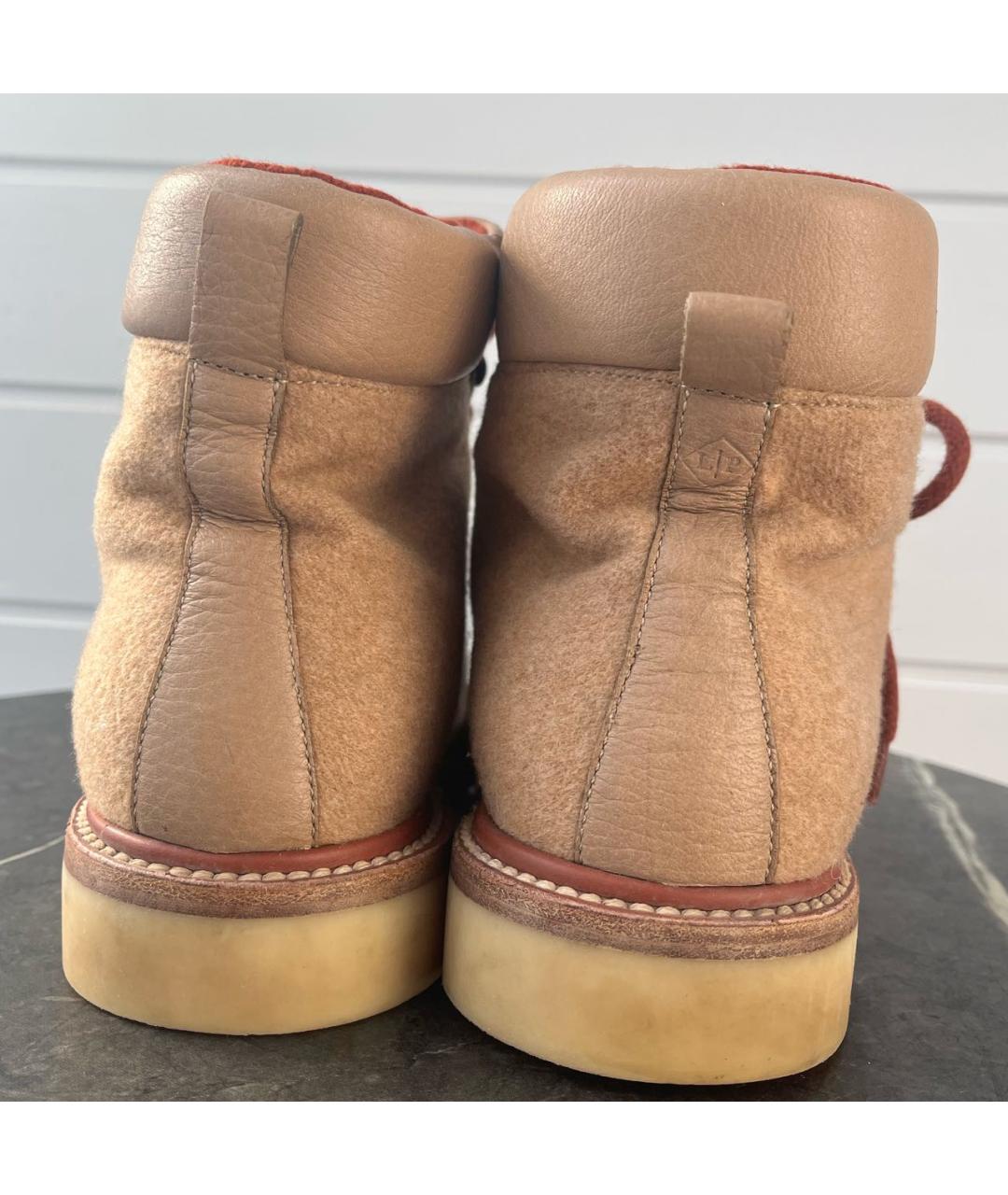 LORO PIANA Бежевые ботинки, фото 4