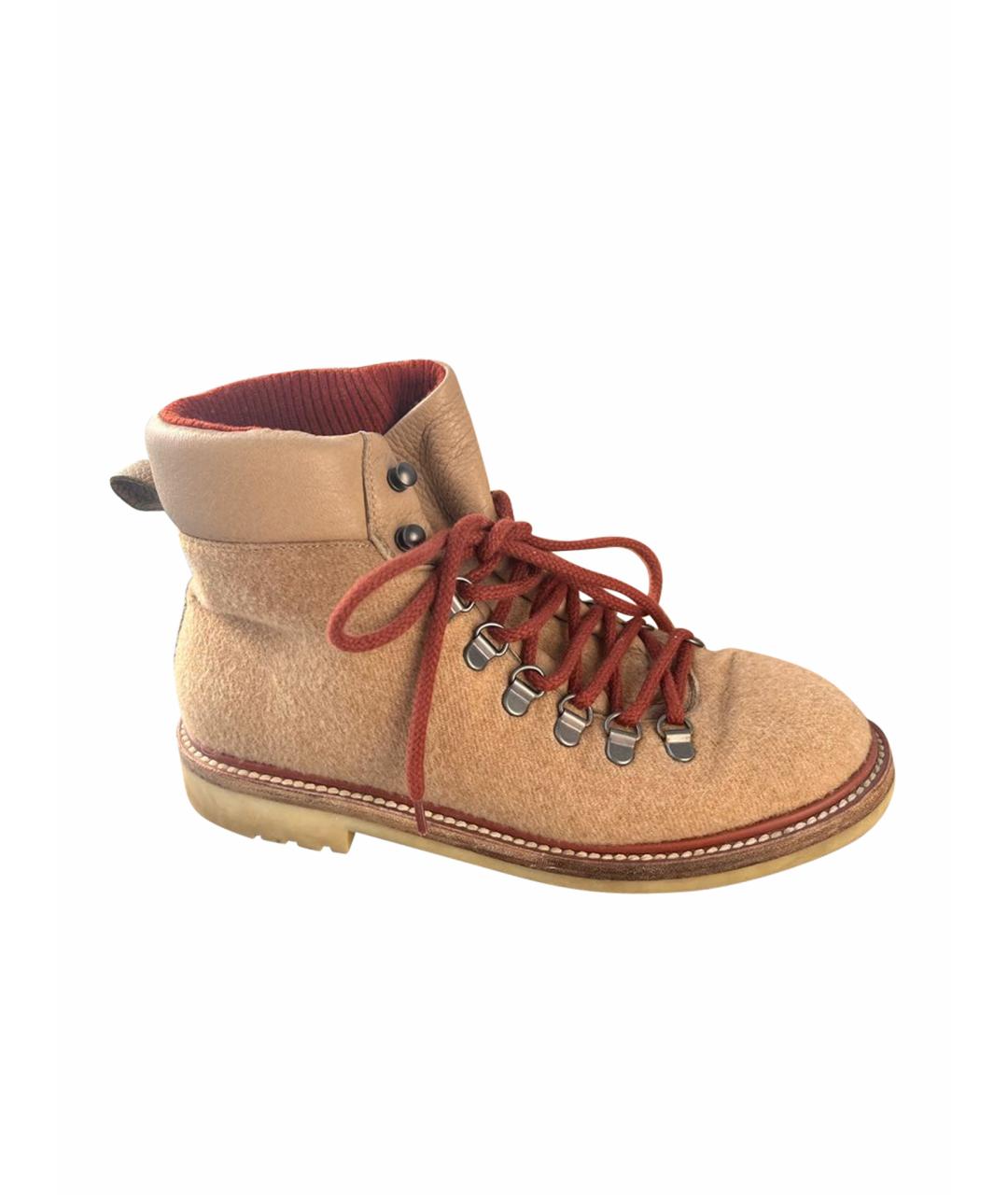 LORO PIANA Бежевые ботинки, фото 1