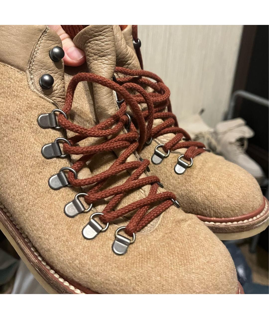 LORO PIANA Бежевые ботинки, фото 3