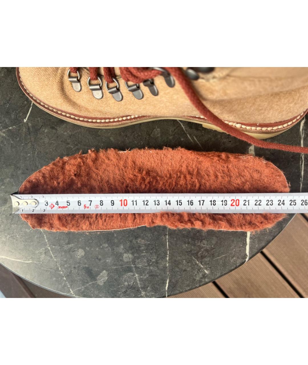 LORO PIANA Бежевые ботинки, фото 5