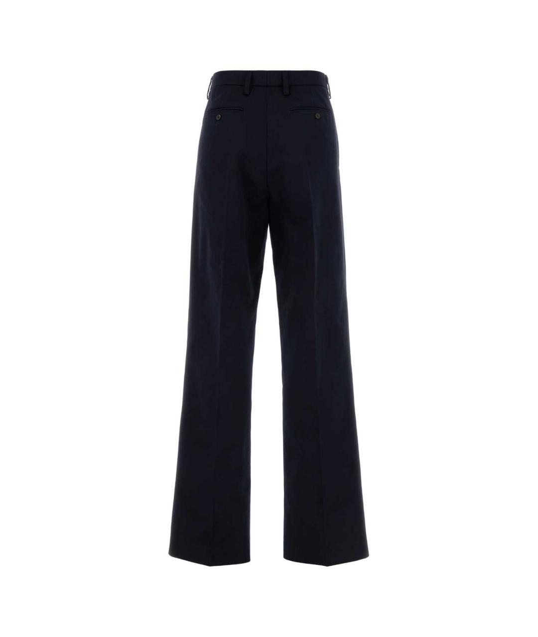 PRADA Синие хлопковые прямые брюки, фото 2