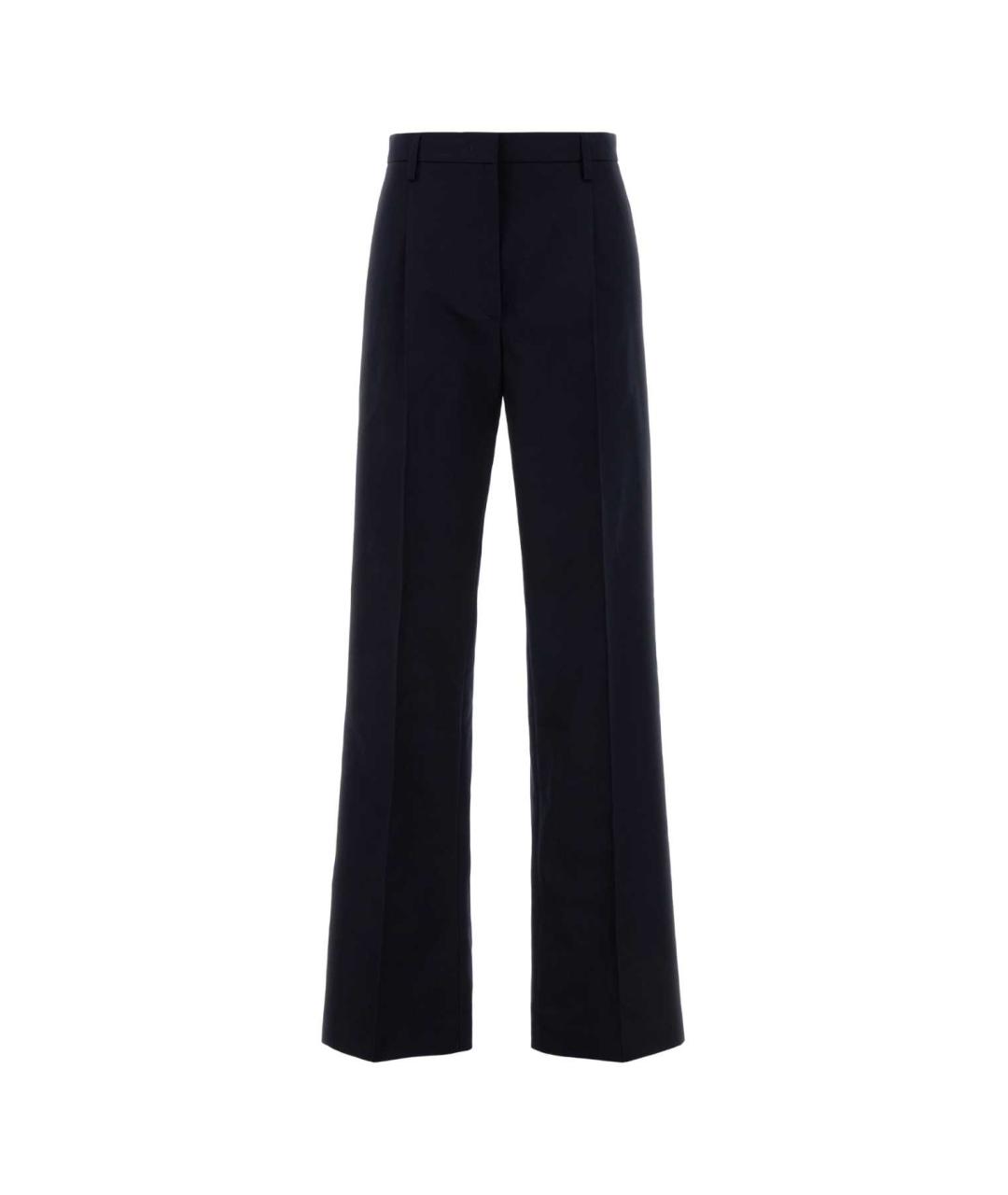 PRADA Синие хлопковые прямые брюки, фото 1