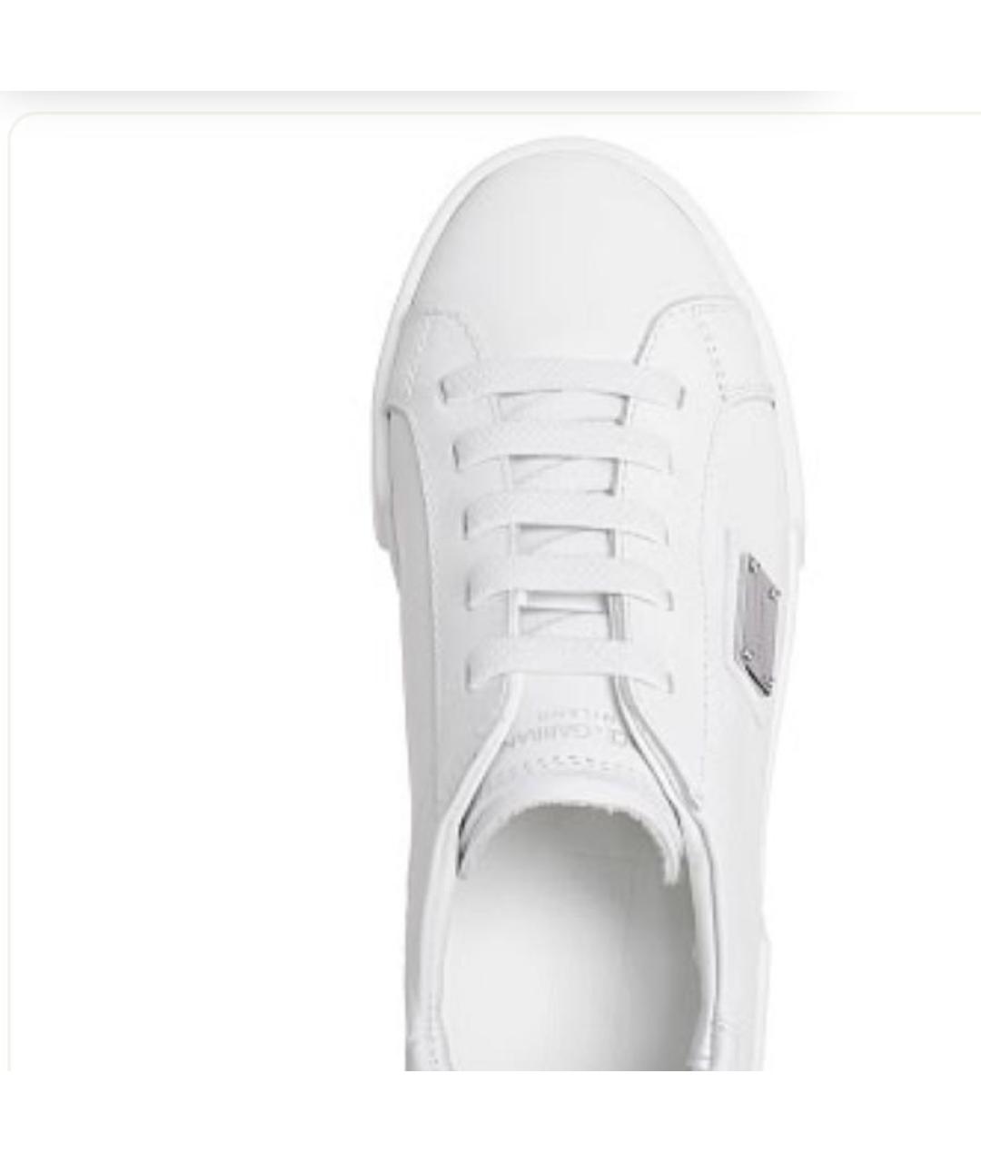 DOLCE & GABBANA KIDS Белые кожаные кеды, фото 7