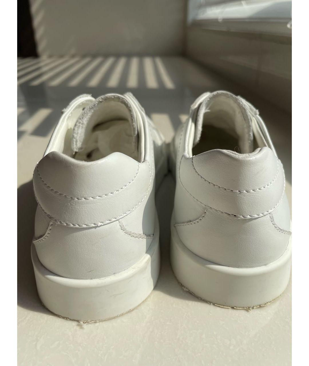 DOLCE & GABBANA KIDS Белые кожаные кеды, фото 4