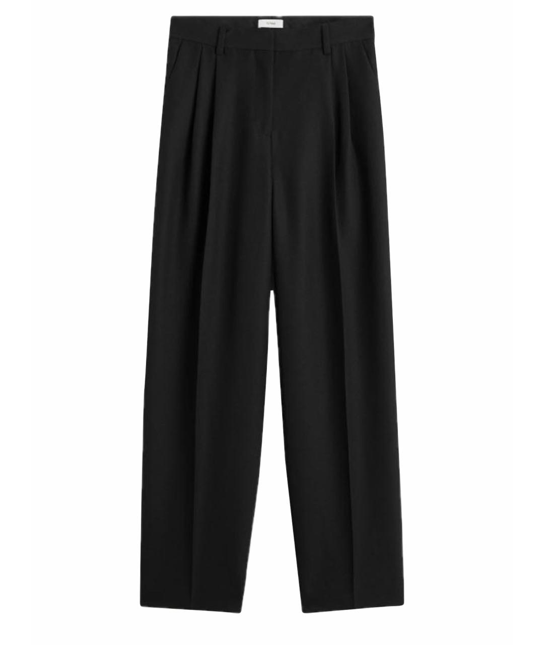 TOTEME Черные шерстяные прямые брюки, фото 1