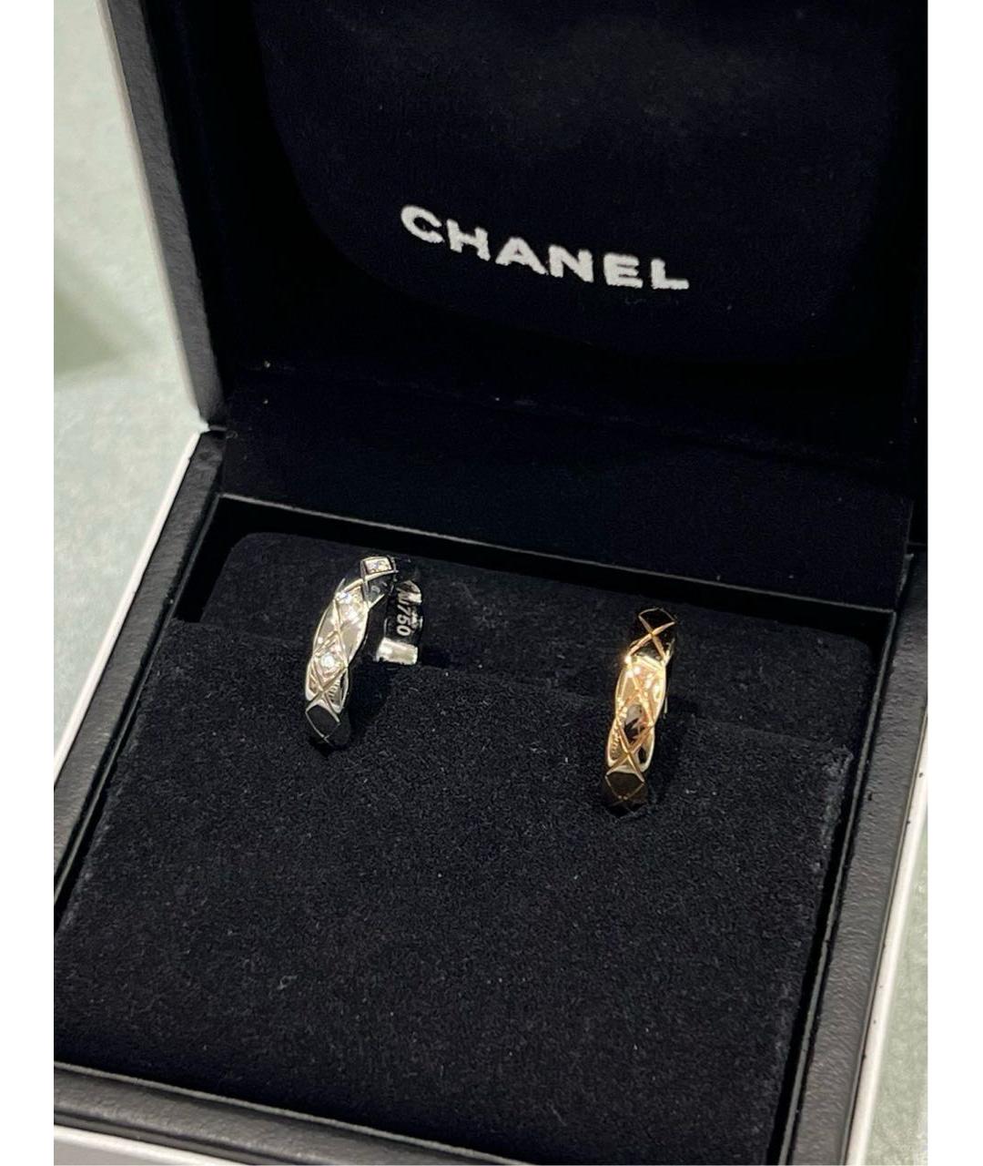 CHANEL Серебряные серьги из белого золота, фото 2